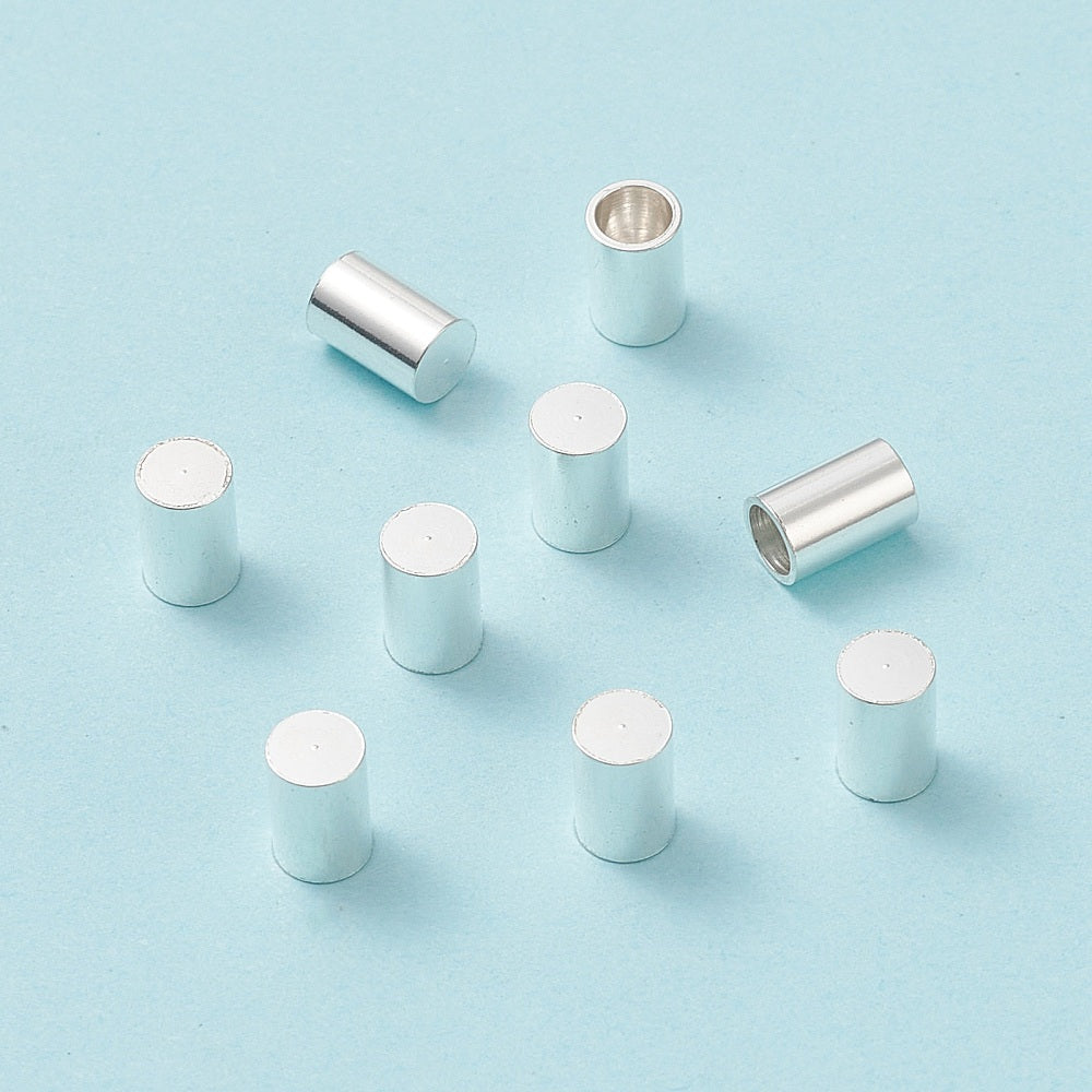 Ατσάλινο ασημί καπάκι με τρύπα 3mm