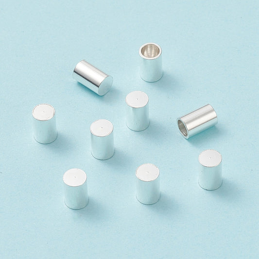 Ατσάλινο ασημί καπάκι με τρύπα 3mm