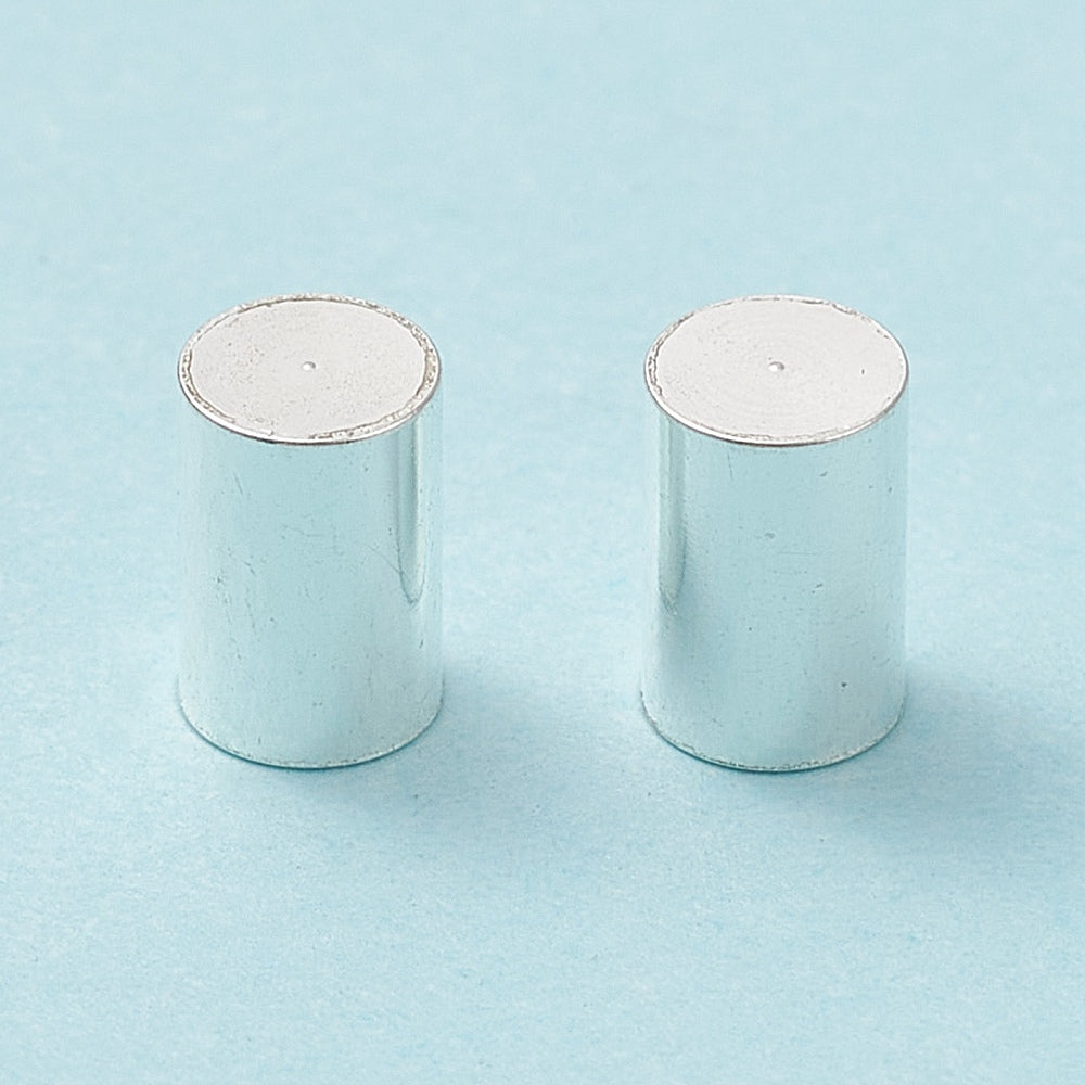 Ατσάλινο ασημί καπάκι με τρύπα 3mm