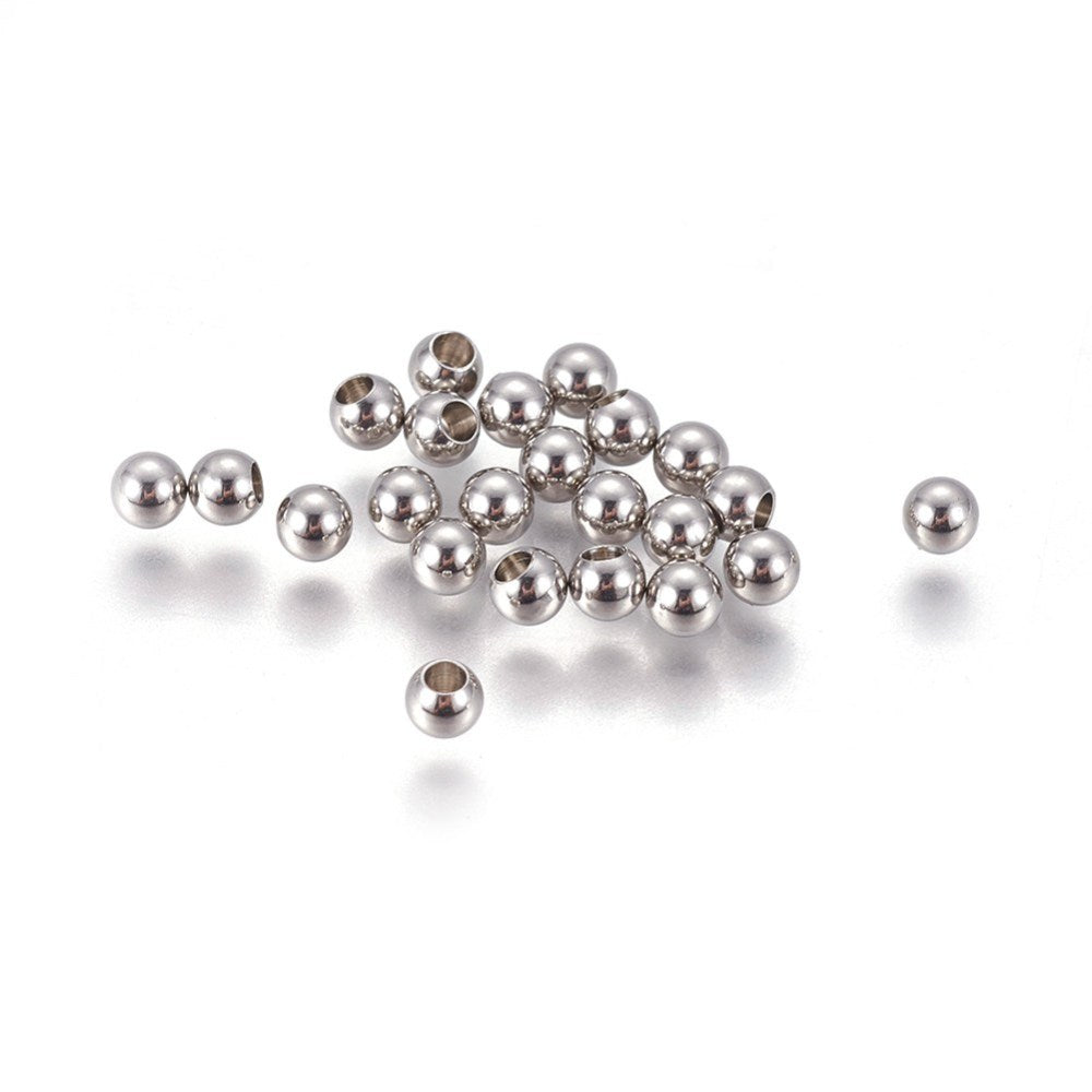 Ατσάλινο ασημί καπάκι χάντρα 1.5mm