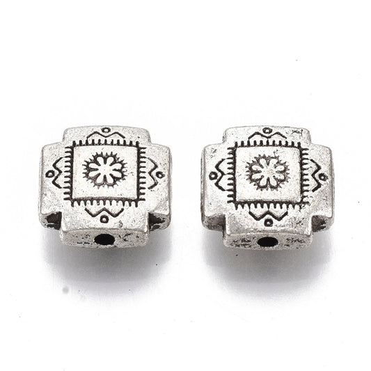 Μεταλλική χάντρα σταυρός 12mm