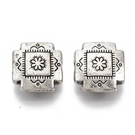 Μεταλλική χάντρα σταυρός 12mm