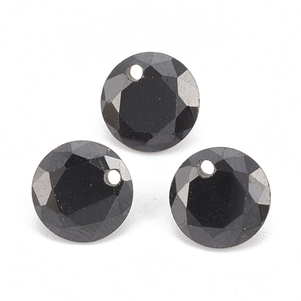 Γυάλινο μαύρο δισκάκι 4mm