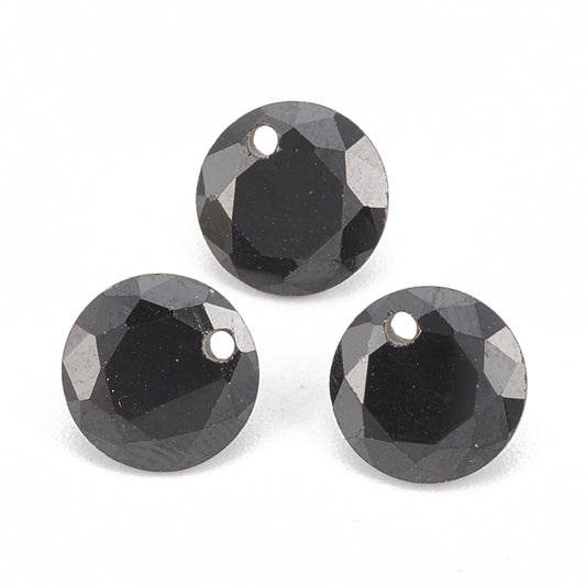 Γυάλινο μαύρο δισκάκι 4mm