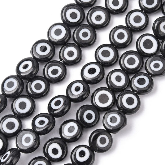 Γυάλινα μαύρα μάτια 6mm