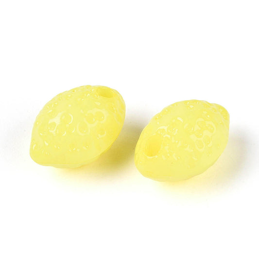 Ακρυλικά μοτίφ λεμόνια 14mm