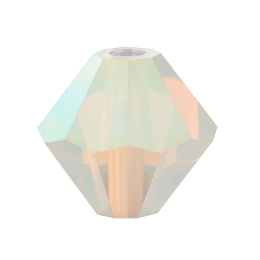Preciosa® White Opal AB 2x bicones 5mm