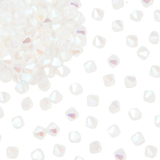 Preciosa® White Opal AB 2x bicones 5mm