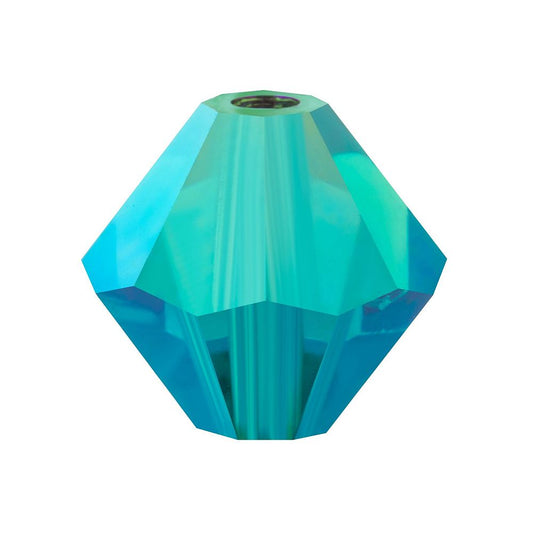 Preciosa® Blue Zircon AB 2x bicones 5mm