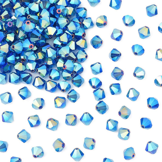 Preciosa® Capri Blue AB 2x bicones 5mm
