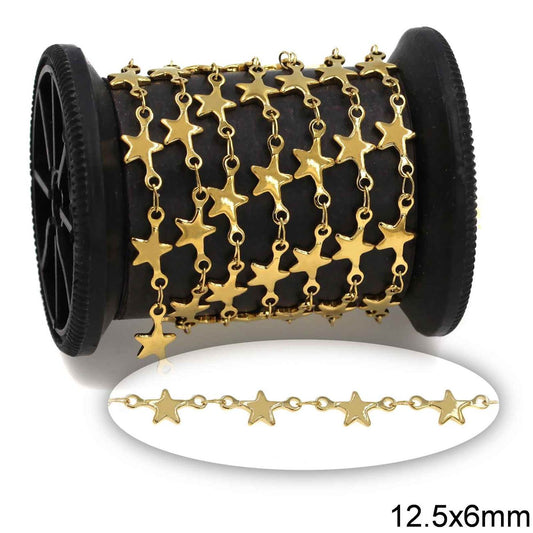 Αλυσίδα Ατσάλινη Αστέρια 12.5x6mm