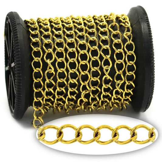 Αλυσίδα Ατσάλινη Γκουρμέτ Κολλητή 5x4x0.6mm