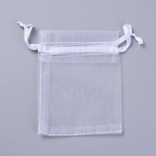 Πουγκί οργάντζας λευκό 9x7cm (μικρό)