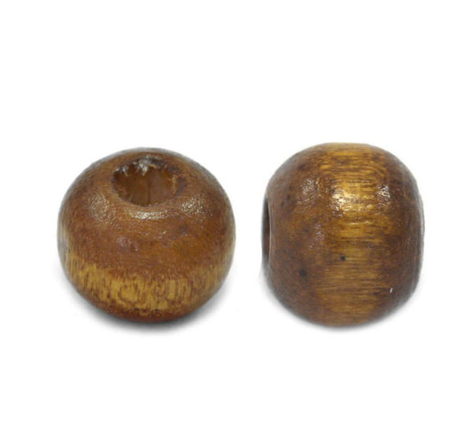 Ξύλινες καφέ χάντρες 14mm