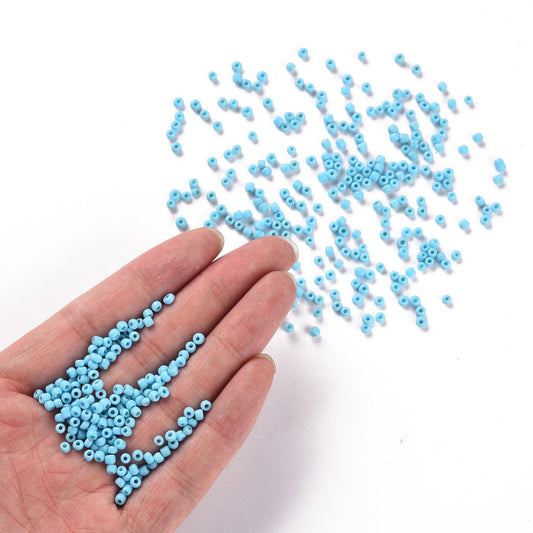 Γυάλινο γαλάζιο χαντράκι 3mm - GLABE303
