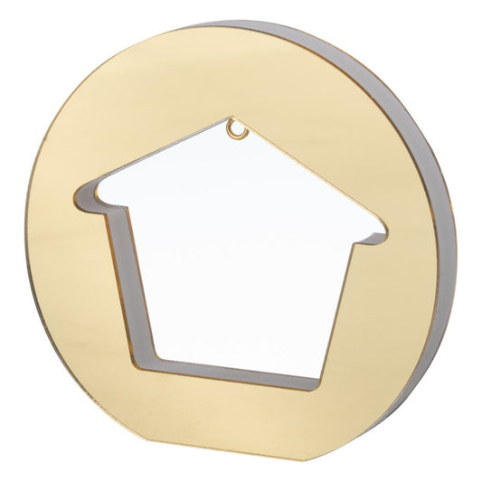 Ακρυλική βάση σπίτι με χρυσό πλέξιγκλας